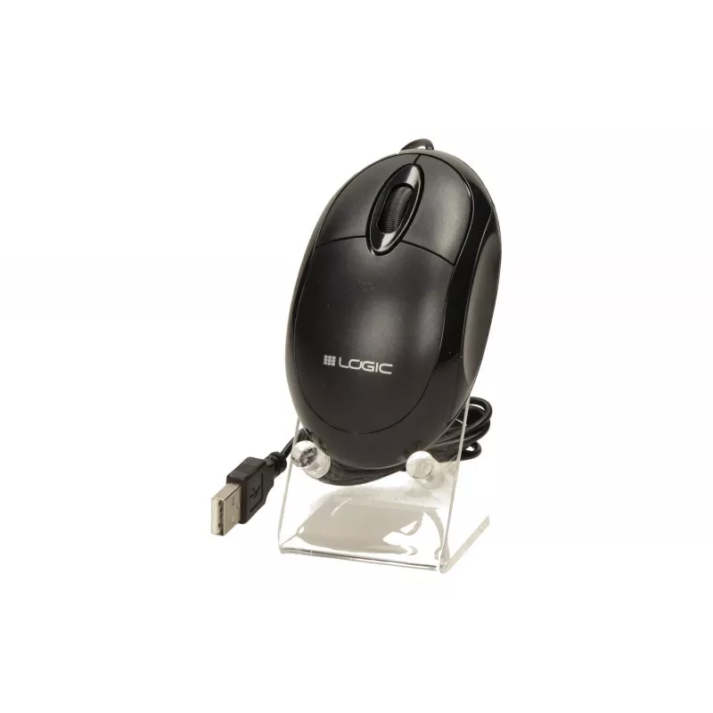 Logic Lm-11 - Ratón - óptico - con cable - USB - negro