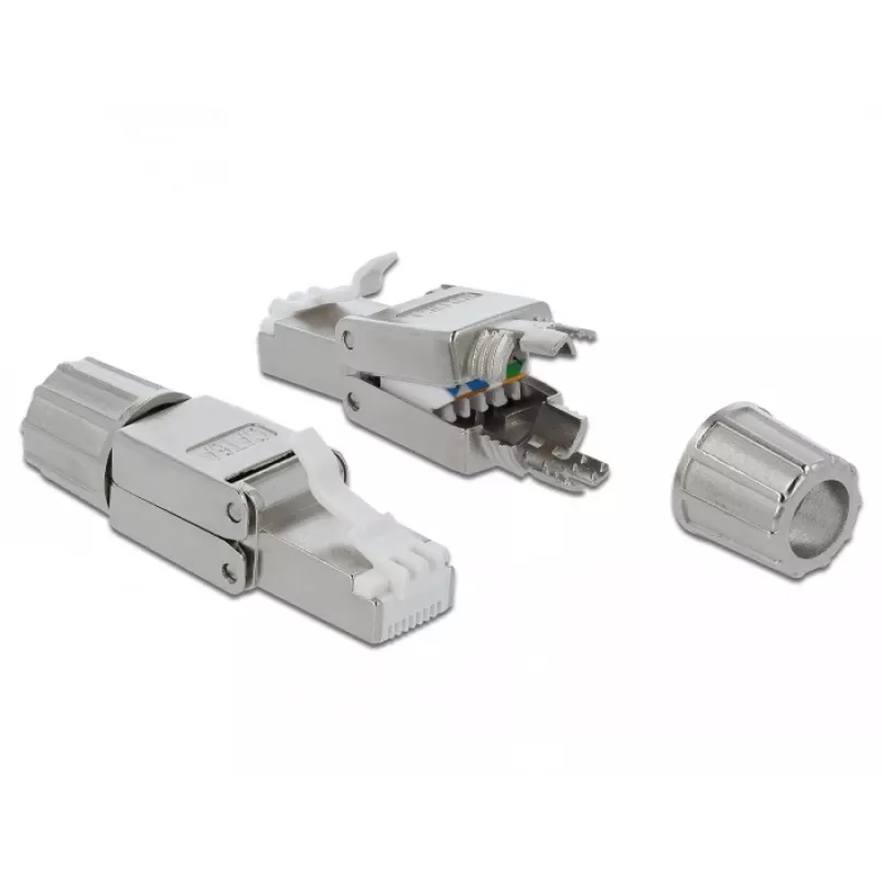 Conector de cable DeLOCK 86477 RJ-45 gris