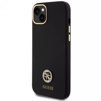 GUESS | GUHCP15M4DGPK | Funda trasera | Apple | iPhone 15 Plus/14 Plus | TPU, silicona, microfibra | Negro