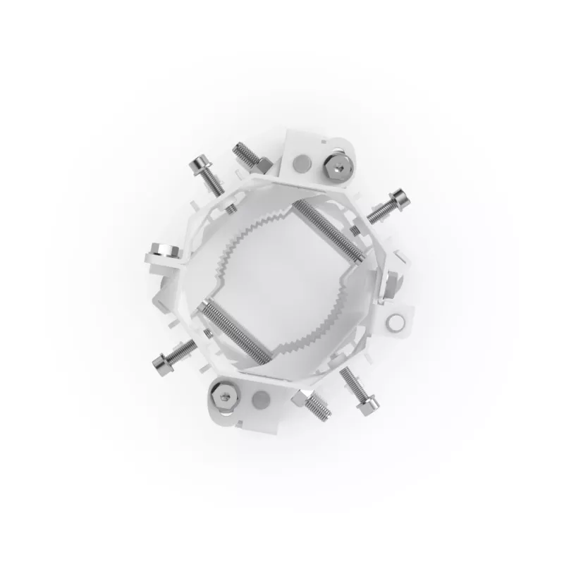 Ubiquiti UACC-Wave-AP-Micro-Mount soporte de montaje en poste para 4 Wave AP Micro, acero inoxidable, poste de 25–76 mm, blanco