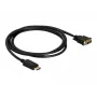 Cable Delock DisplayPort 1.1 conector macho > DVI 24+1 conector macho pasivo 1 m negro (82590)