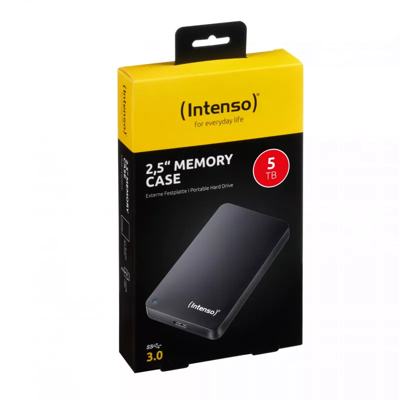 Disco duro externo Intenso 5 TB USB 3.2 2,5 pulgadas Memory Case