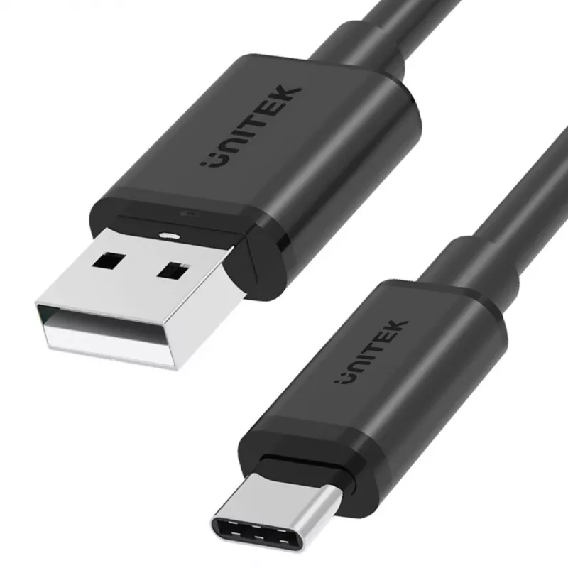 Cable UNITEK USB USB-A — USB-C 50CM, Y-C481BK NEGRO