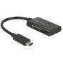 Delock USB 3.1 Gen 1 lector de tarjetas conector macho USB Type-C 4 ranuras - lector de tarjetas - todo en uno (MMC, SD, miniSD, RS-MMC, TransFlash, MMCmobile, microSD, MMCmicro, SDHC, miniSDHC, microSDHC, SDXC, microSDXC, SDHC UHS-I, microSDHC UHS-I)