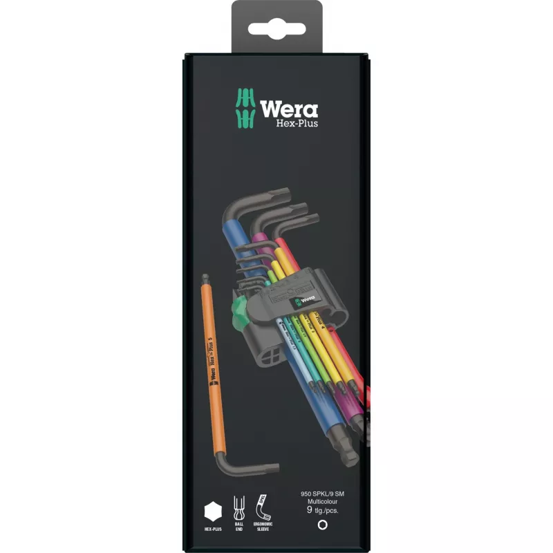 Juego de llaves Allen en L Wera 950 Spkl9
