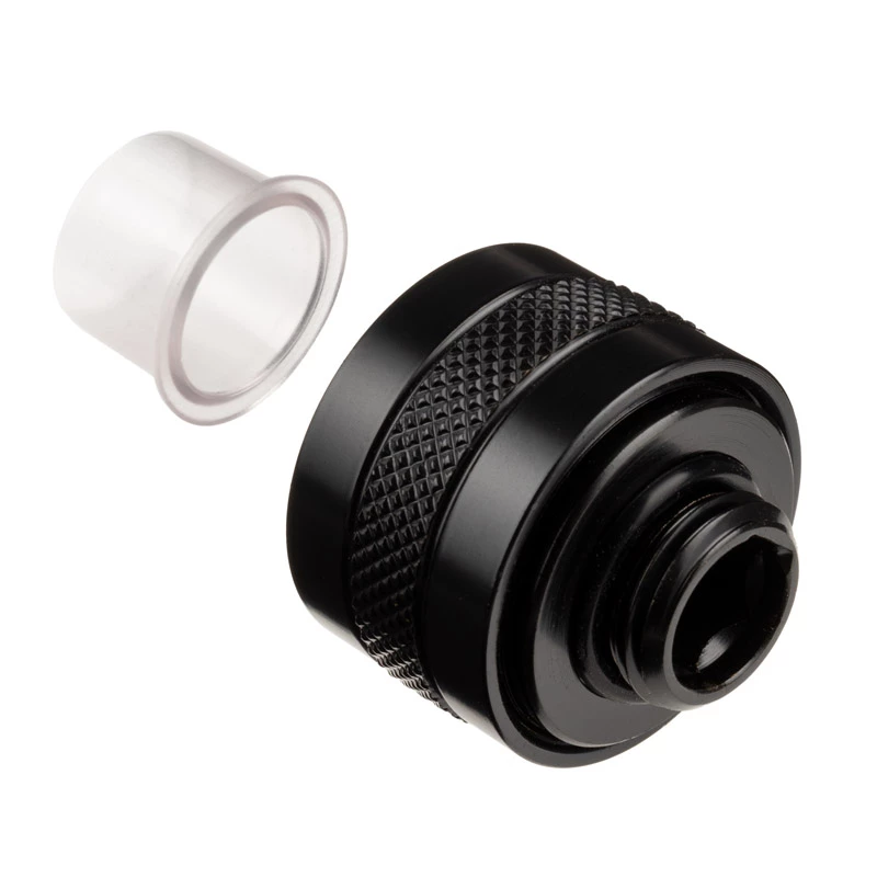 Racor Alphacool 17473 — Latón 23 mm de altura, 26 mm de diámetro, negro
