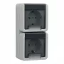 Toma de corriente Schuko Gira 4780 30 — 250 V, 16 A, gris, carcasa de plástico