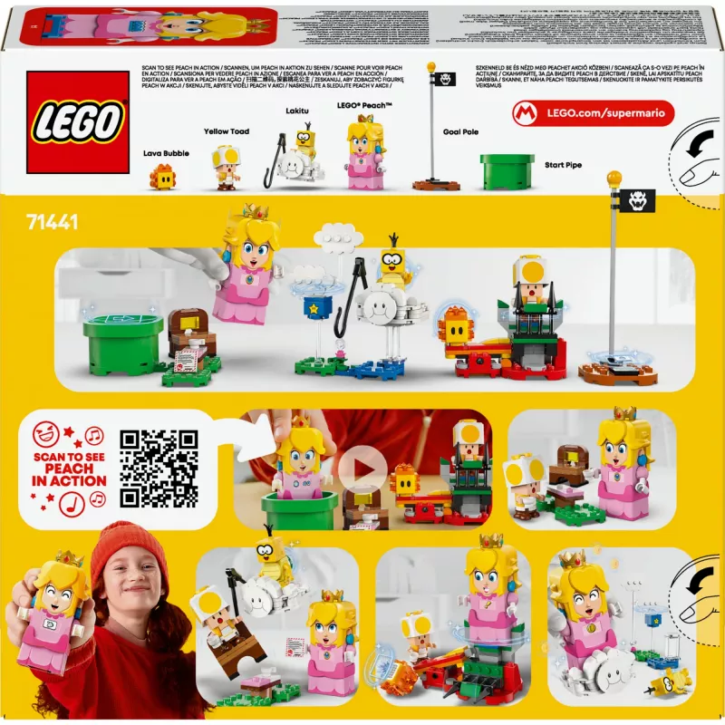 Juguete de construcción LEGO 71441 Super Mario set de figura interactiva de LEGO Peach, compatible con el sistema LEGO