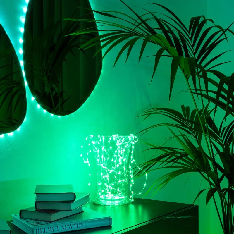 Guirnalda LED Twinkly TWD200STP-TEU tira multicolor para interior, 5 cm de separación, IP20, cable transparente