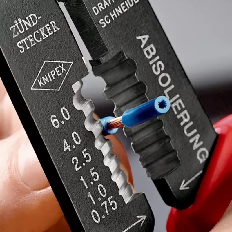 Knipex 97 21 215 B herramienta de crimpar negro, azul, rojo