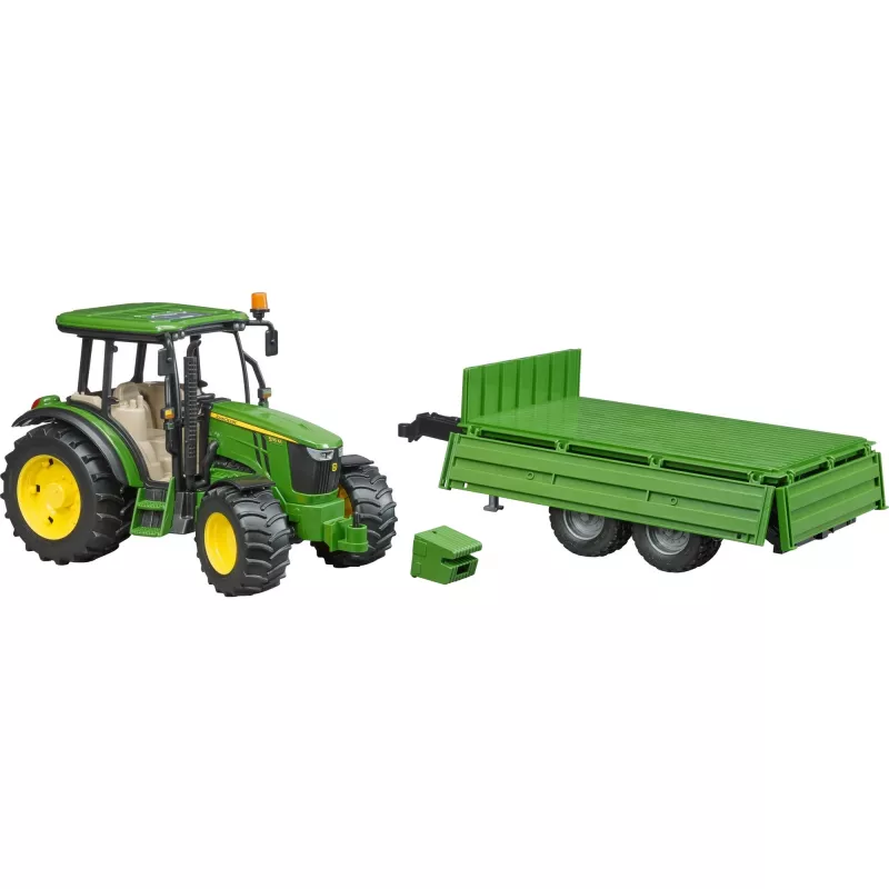 Modelo de tractor BRUDER John Deere 5115 M con remolque basculante
