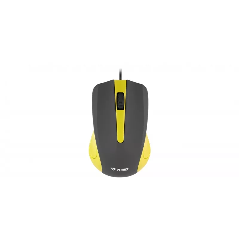 Ratón USB con cable, 3 botones, superficie engomada