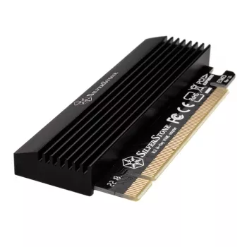 Adaptador M.2 PCIe x4 con disipador SILVERSTONE SST-ECM23 — M.2 NVMe a PCIe x4 (con refrigeración activa)