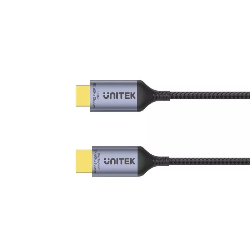 CABLE UNITEK DISPLAYPORT 1.4 A HDMI 2.1, 8K, 1,8 M