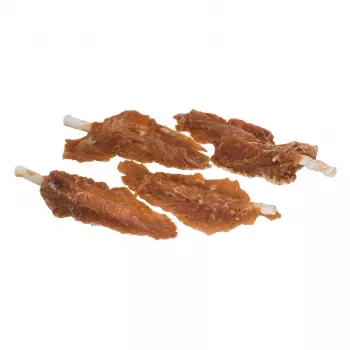 Snacks para perros PETITTO filete de pollo al palo 500 g — snack dietético de ave, envase de plástico de 500 g