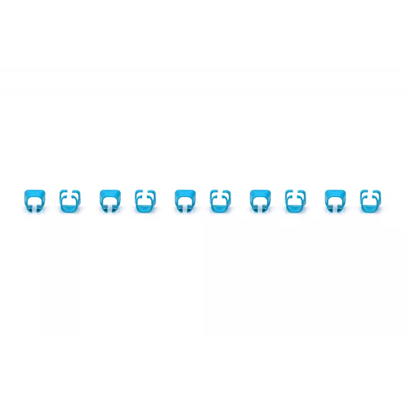 DIGITUS - Clips para cables con codificación por colores - para cables de parcheo - azul (paquete de 100) (A-CC-B)