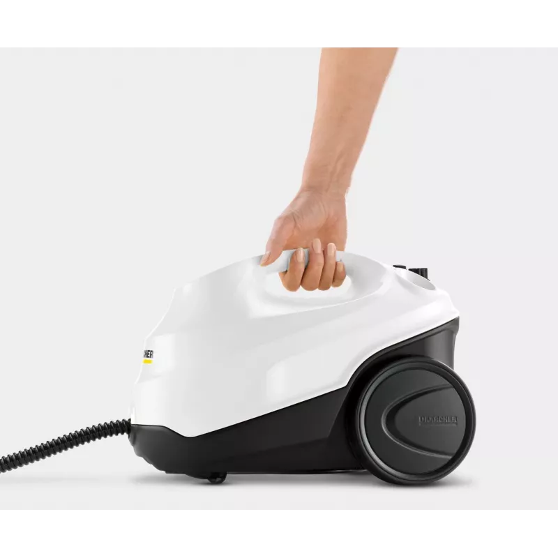 Limpiador a vapor Kärcher SC 3 EasyFix Plus — depósito de agua 1 L, 1900 W, presión de vapor 3,5 bar, blanco