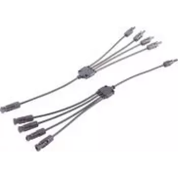 shiverpeaks ®-PV4 Juego de cables adaptadores en T, 4/1, 6mm², negro/negro, 30cm (BS02-21054)
