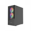 Gembird Fornax 4300 CCC-FC-4300 caja gaming ATX Midi Tower, cristal templado, ventiladores ARGB, 2x USB 3.1, 1x USB 2.0, negra