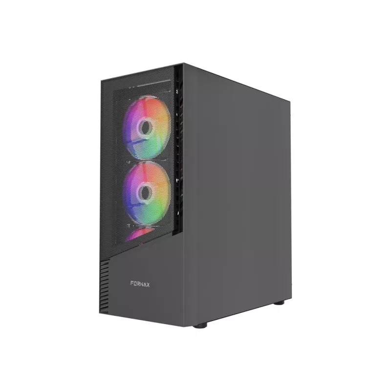 Gembird Fornax 4300 CCC-FC-4300 caja gaming ATX Midi Tower, cristal templado, ventiladores ARGB, 2x USB 3.1, 1x USB 2.0, negra