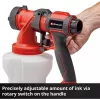 Power X-Change sistema de pulverización de pintura de batería TE-SY 18/90 Li-Solo, 18 voltios, pistola de pulverización roja/negra, sin batería ni cargador