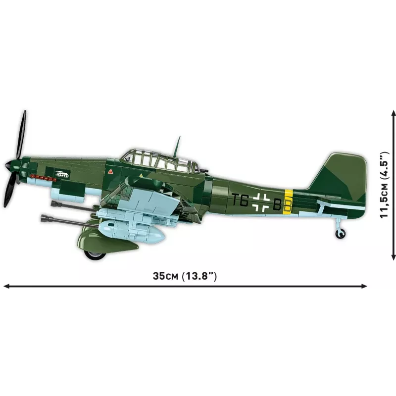 Set de construcción Cobi Blocks Junkers JU 87G-2 Stuka 571 piezas maqueta