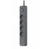 Regleta de protección contra sobretensiones Power Line+ mobile ready 1,5 m (4 tomas + 3x USB-A, 5V 2,4A)