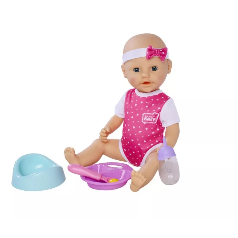 Muñeca SIMBA New Born Baby Hungry Baby 38 cm – muñeca bebé realista, 38 cm