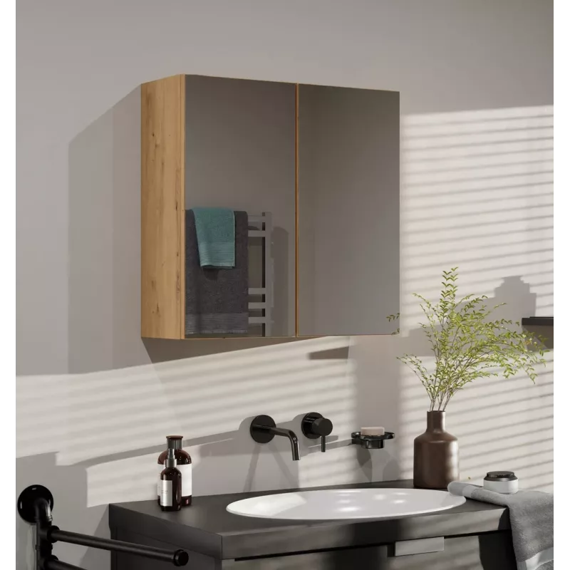 Top E Shop POLA 2DL ARTISAN armario de almacenaje para baño, roble