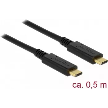 Cable USB DeLOCK 85529 USB 3.2 Gen 2 0,5 m USB-C negro