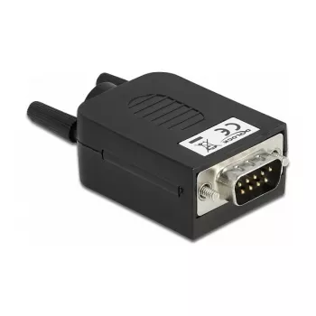 Conector de cables DeLOCK 66232 Sub-D 9 regleta de bornes de 10 polos negro