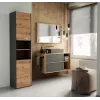 Armario alto de baño top e shop S40 ANTHRACIT/ARTISAN, de pie, 400×300×1700 mm, 6 estantes, 2 puertas