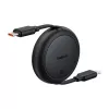 Cable USB-C a USB-C Baseus Free2Pull Mini, 60 W, 1 m, (negro)