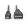 Digitus ASSMANN - Cable HDMI con Ethernet - 19 pin micro HDMI Type D macho a HDMI macho - 1 m - Triple aislamiento - Negro (AK-330115-010-S)