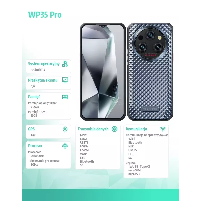 Smartphone Oukitel WP35 Pro 6.6