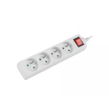 Regleta Lanberg PS1-04E-0150-W 1,5 m 4 tomas AC para interiores blanco