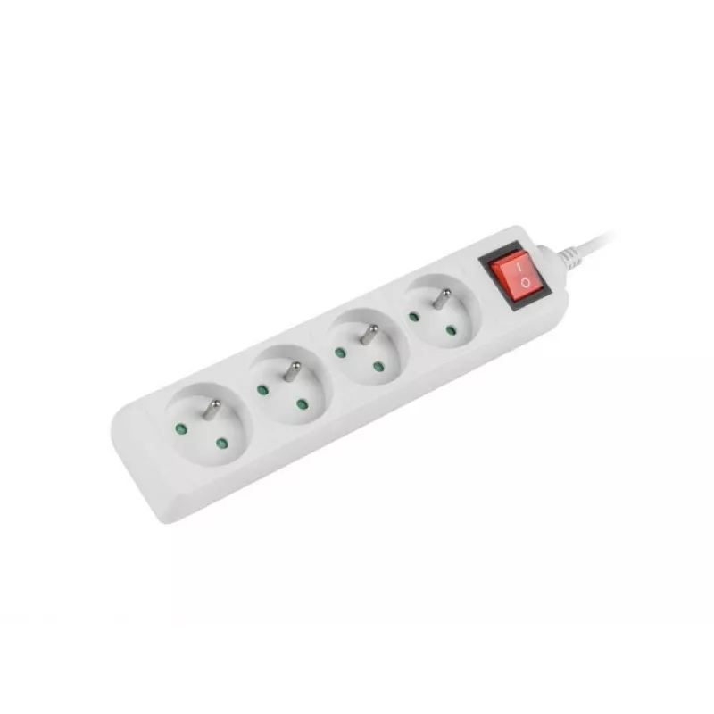 Regleta Lanberg PS1-04E-0150-W 1,5 m 4 tomas AC para interiores blanco