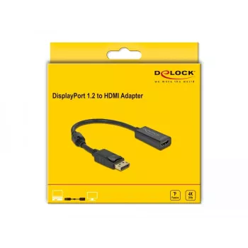 Adaptador DisplayPort 1.2 conector macho a conector hembra HDMI 4K DeLOCK 63559