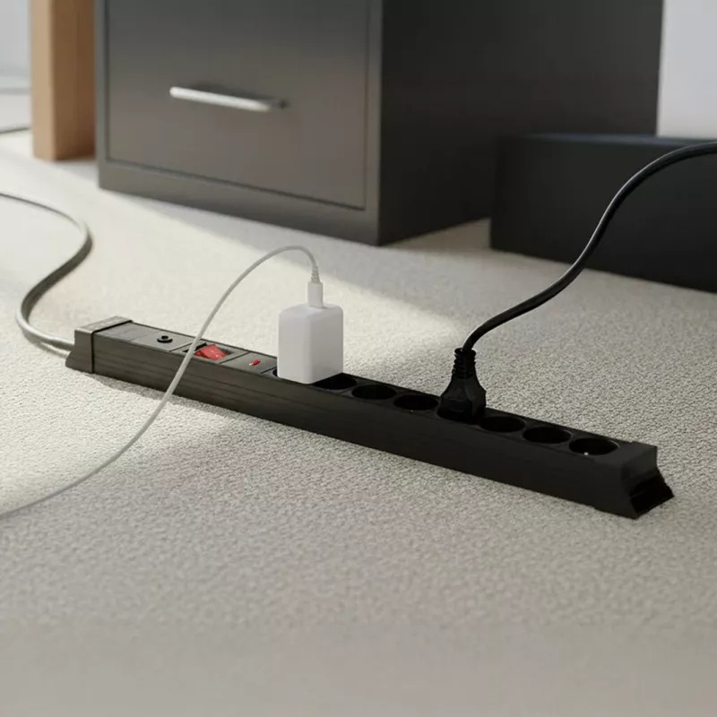 Regleta con protección contra sobretensiones Hawk HWPS801BK 1,5 m cable de alimentación, modelo HWPS801BK