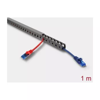 Canaleta de cables DELOCK 22026 20×20 mm, longitud 1 m, gris