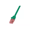Cable de red LOGILINK 0,25 m Cat6 U/UTP con conectores macho RJ-45, verde