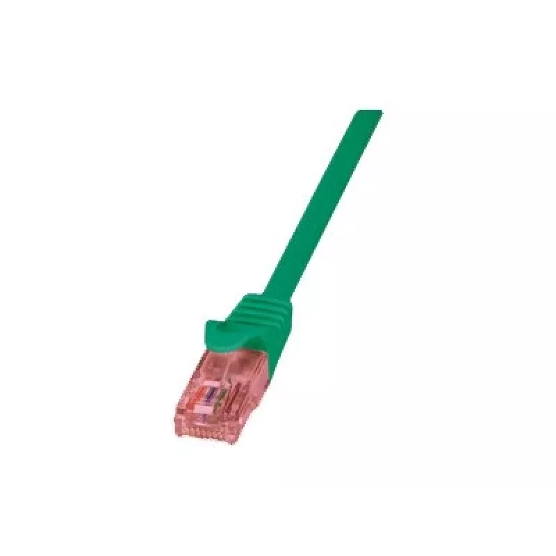 Cable de red LOGILINK 0,25 m Cat6 U/UTP con conectores macho RJ-45, verde