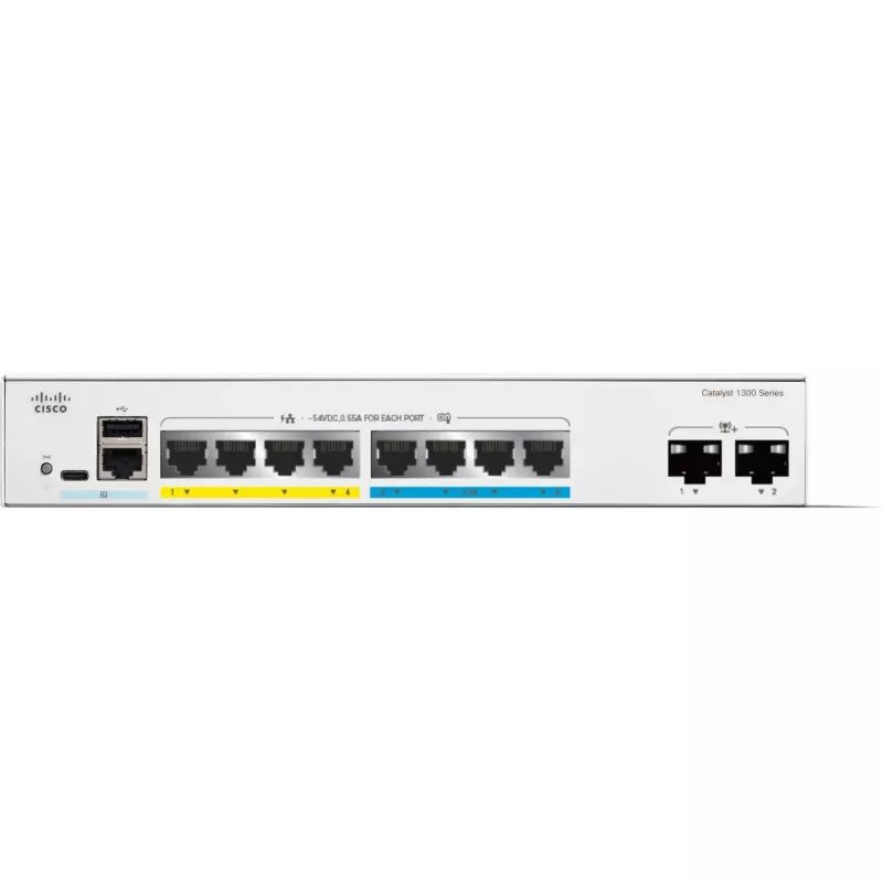 Switch gestionado Cisco Catalyst C1300-8MGP-2X L2/L3 Gigabit Ethernet PoE