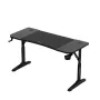 Escritorio gaming huzaro Hero 3.6 — rectangular 1400×600 mm, altura ajustable 560–790 mm, negro, patas en H, tablero de 15 mm