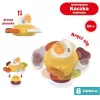 Pato de peluche sensorial interactivo Ascato 122946 — textura suave, diseño multicolor