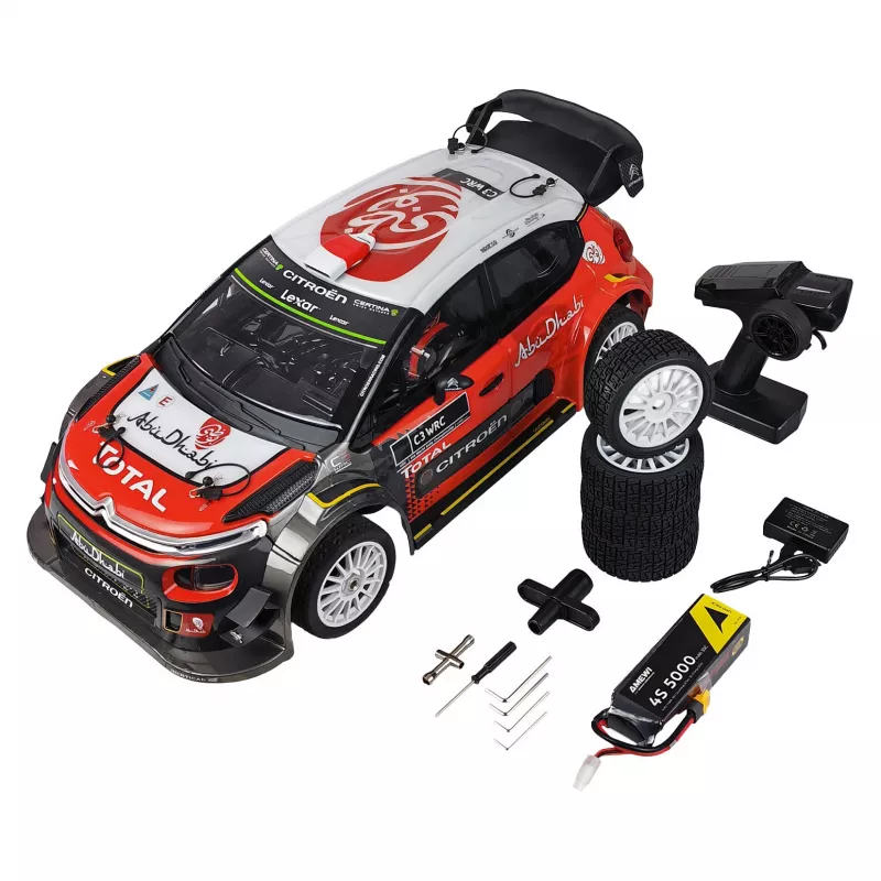 Amewi RC Rallye Citroen CR3 WRC HyperGo 4WD 1:7 RTR negro/rojo (21126)