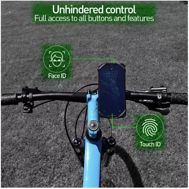 Soporte para móvil de bicicleta Tellur BPH100 negro – soporte de manillar para smartphones, ajustable