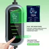 Cargador para coche eléctrico QOLTEC Mobile EV 2en1 Type2 11 kW 400 V Wi‑Fi TUYA SMART LIFE LCD wallbox portátil cable 5 m