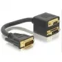 Adaptador DVI DeLOCK 65052 conector macho DVI29 a conector hembra DVI29 + VGA 0,2 m