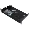 Extralink estante 1U para armarios de pared 10 negro